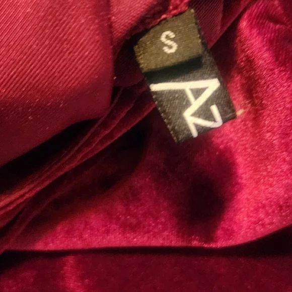 Stretchy Red Velvet Mini Dress - Picture 3 of 4